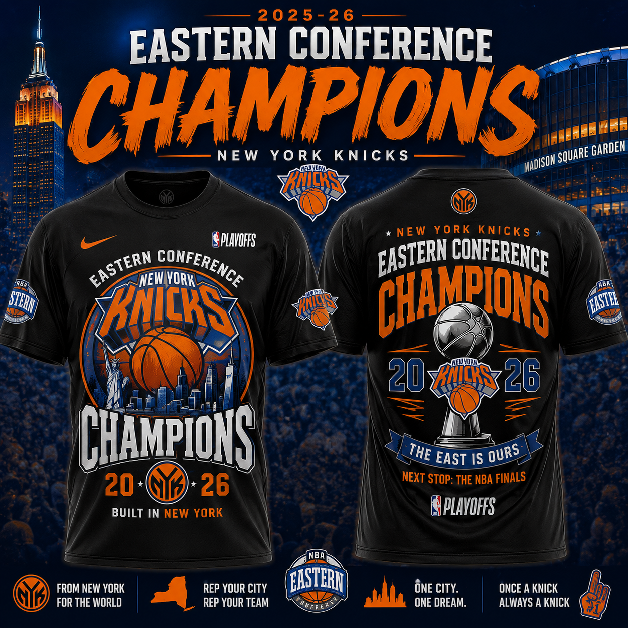 New York Knicks - 2026 Eastern Conference Champions Tshirt