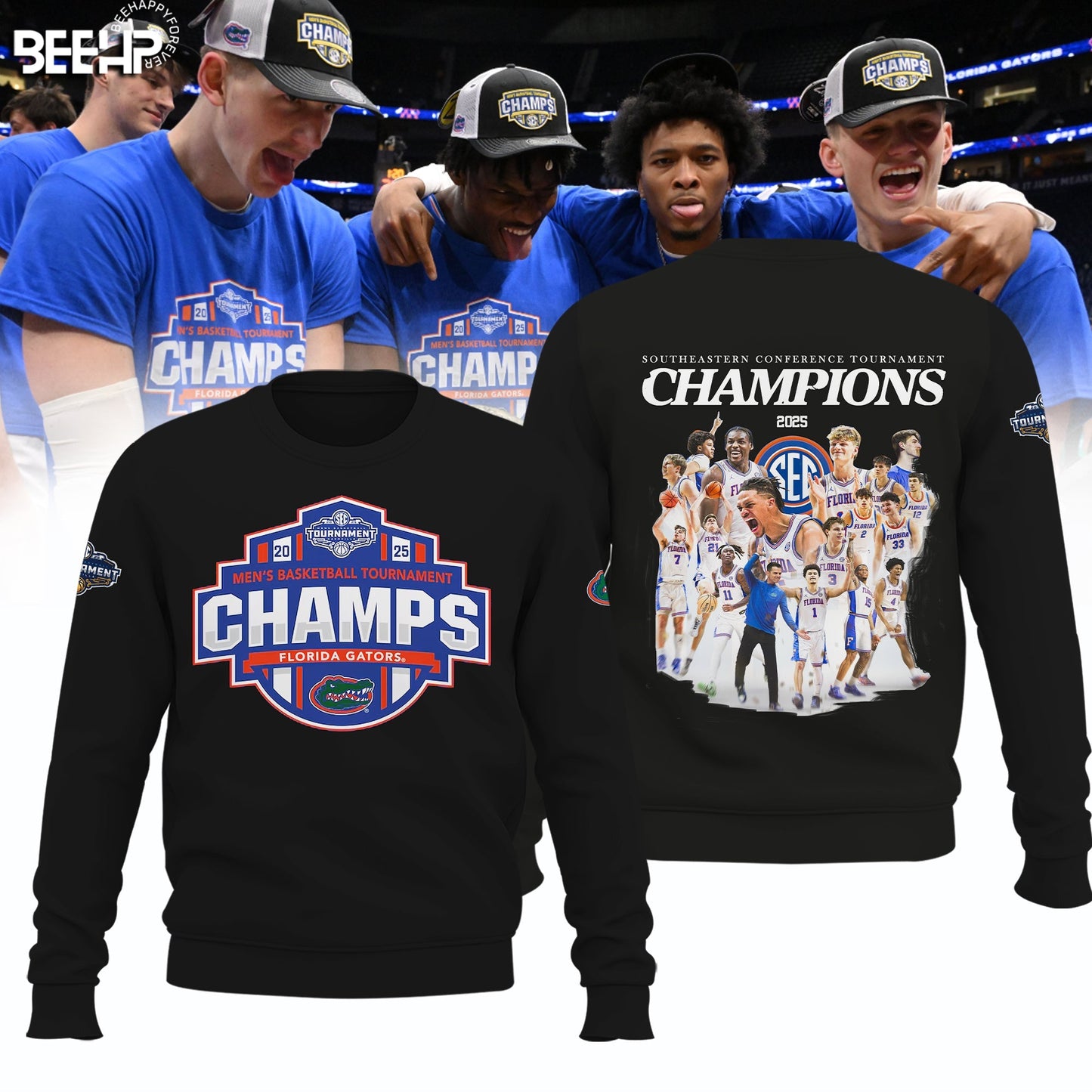 Florida Gators 2025 SEC Men’s Basketball Conference Tournament Champions Sweatshirt