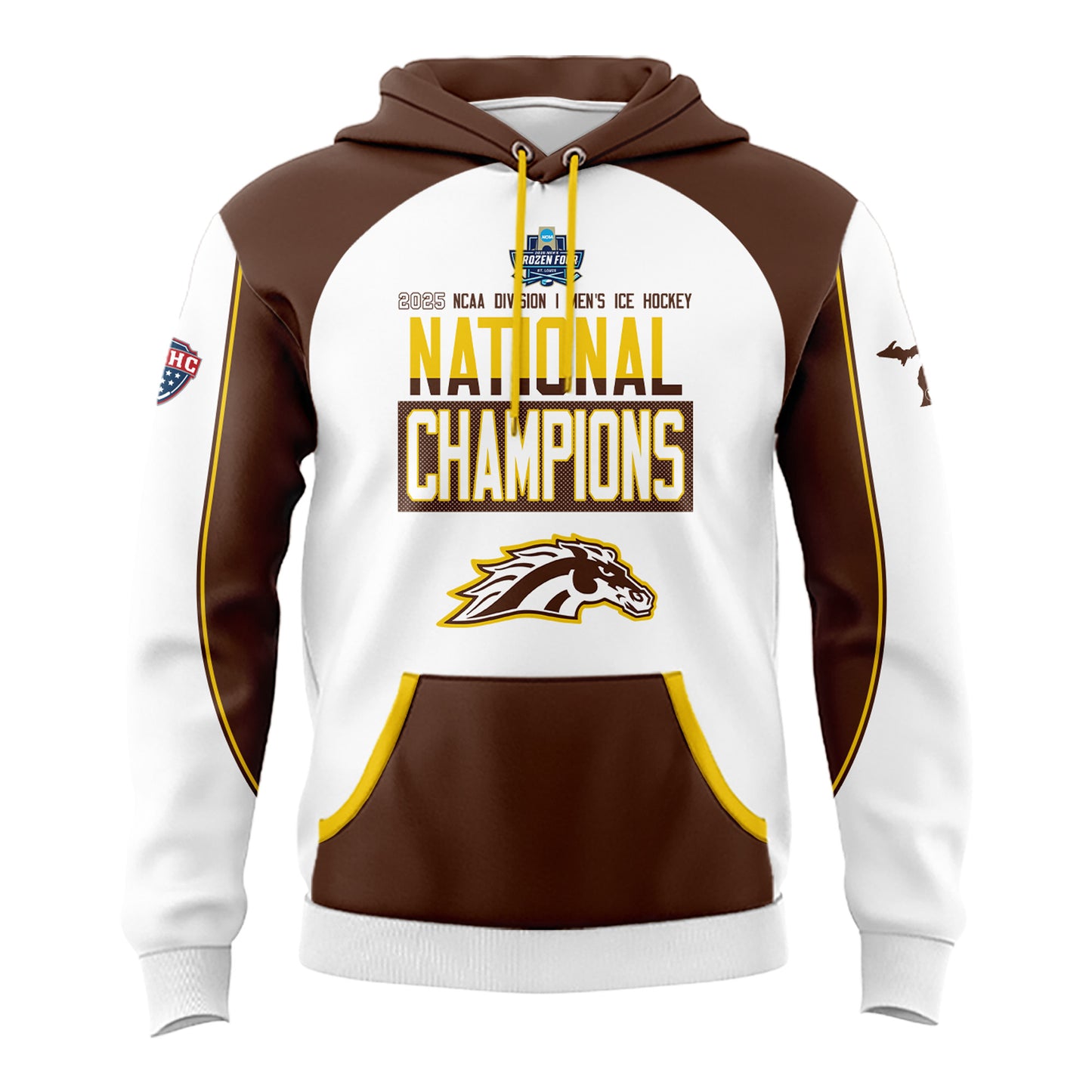 Western Michigan University Broncos Special New National Mens Hockey Champions Hoodie