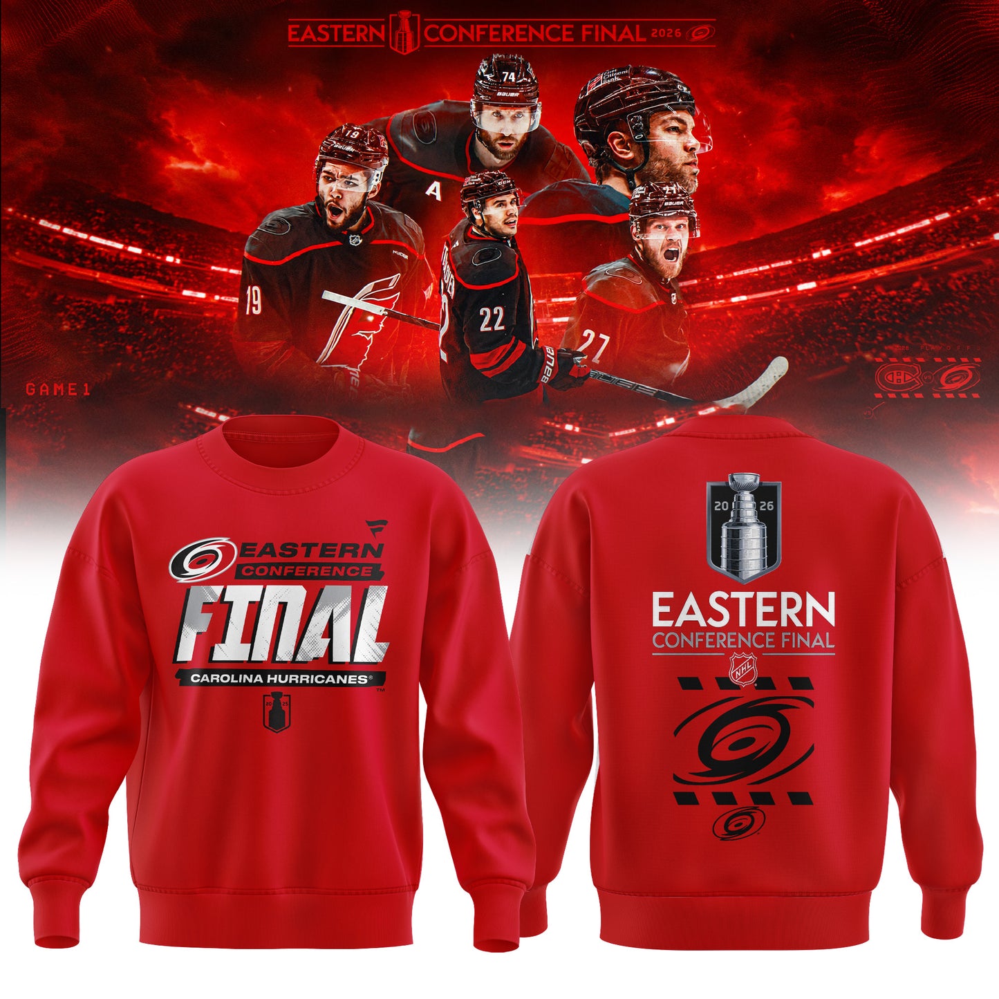 Eastern Conference Final 2026 Commemorative Sweater - Carolina Hurricanes Keepsake Apparel