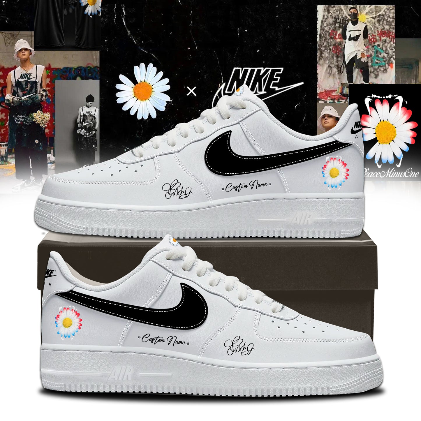 G-Dragon PEACEMINUSONE Shoes Design 2 - Korean Fashion