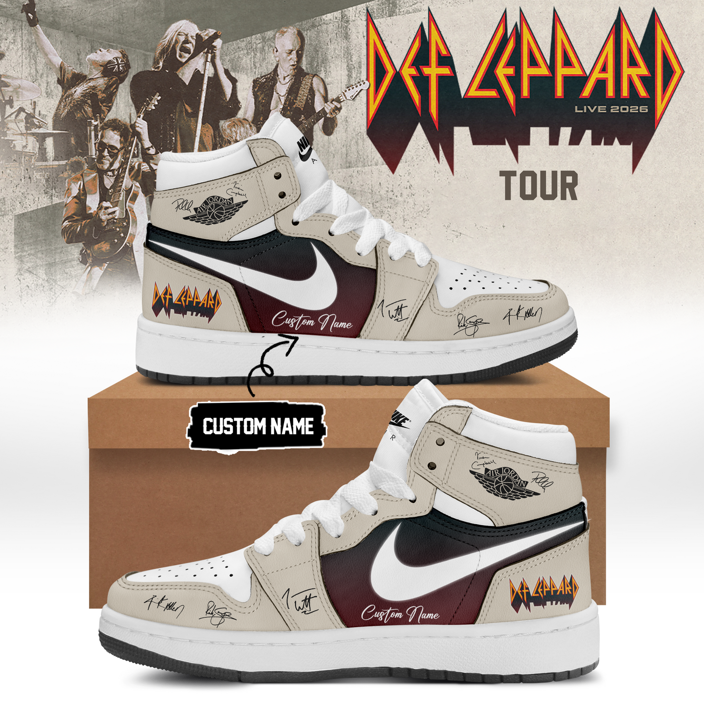 Def Leppard Live 2026 Limited Edition Signature Shoes 5 - Fan Collection
