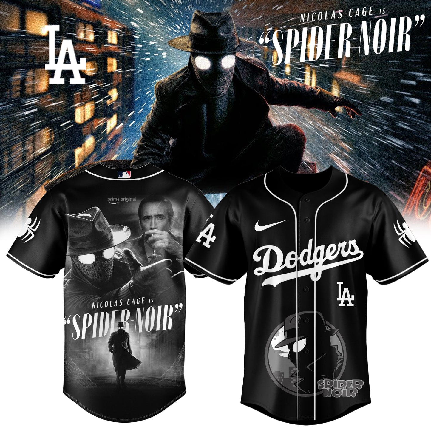 MLB ALL TEAM x Spider-Man Noir Limited Jersey | TT51