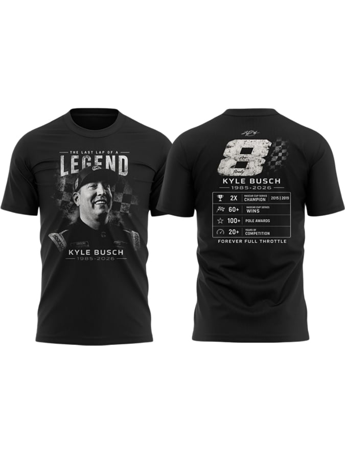 Kyle Busch "Rowdy Forever" Limited Edition - Men's Racing Legend Memorial Print T-Shirt | UQ80