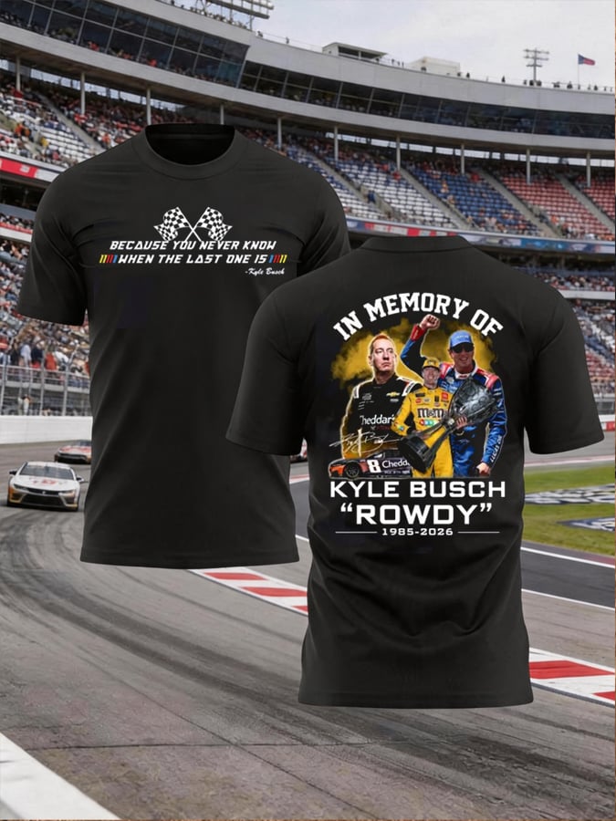 Kyle Busch "Rowdy Forever" Limited Edition - Men's Racing Legend Memorial Print T-Shirt | BH96