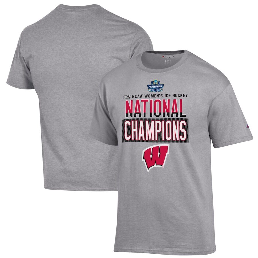 Wisconsin Badgers 2025 Women's Hockey Tournament Champions T-Shirt