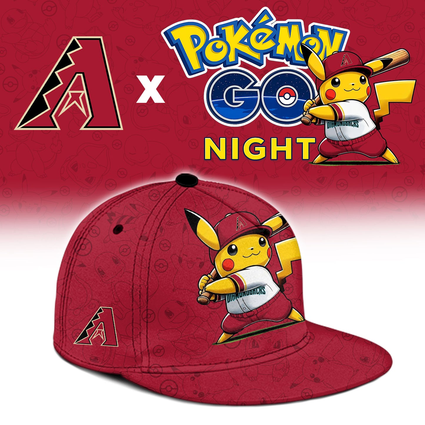Arizona Diamondbacks Pokemon GO Night Limited Baseball Jersey