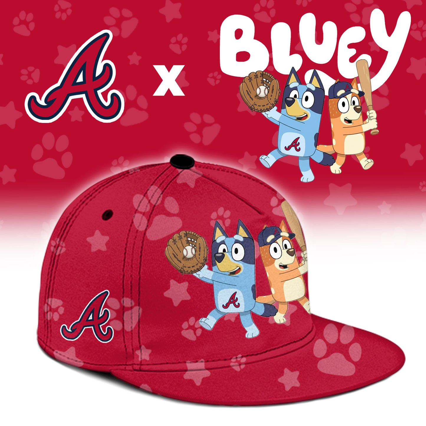 Atlanta Braves Bluey Night Game Limited Baseball Jersey