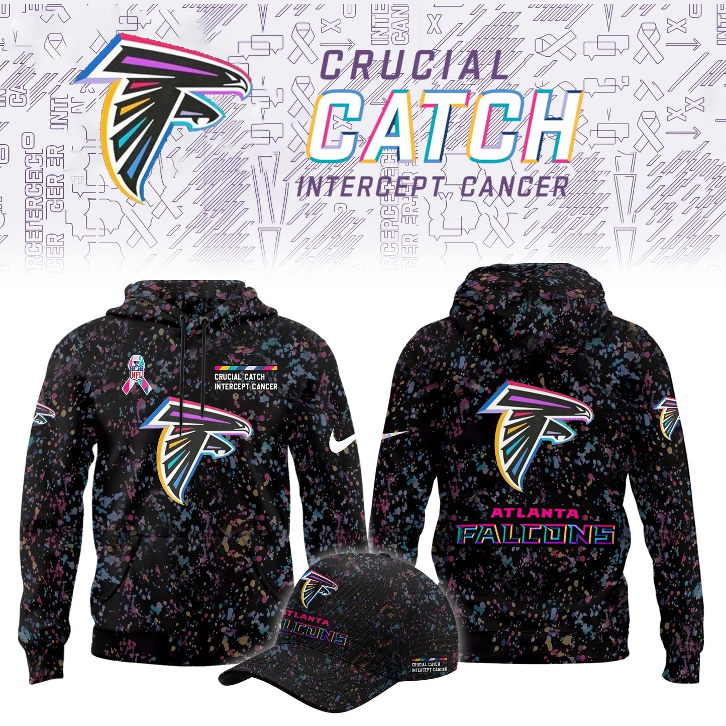Atlanta Falcons Crucial Catch Limited Hoodie 2025 Season