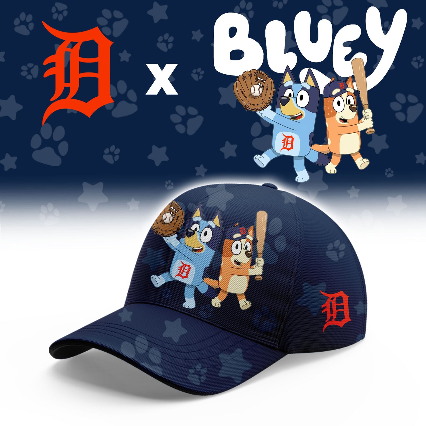 Detroit Tigers Bluey Night Game Limited T-Shirt