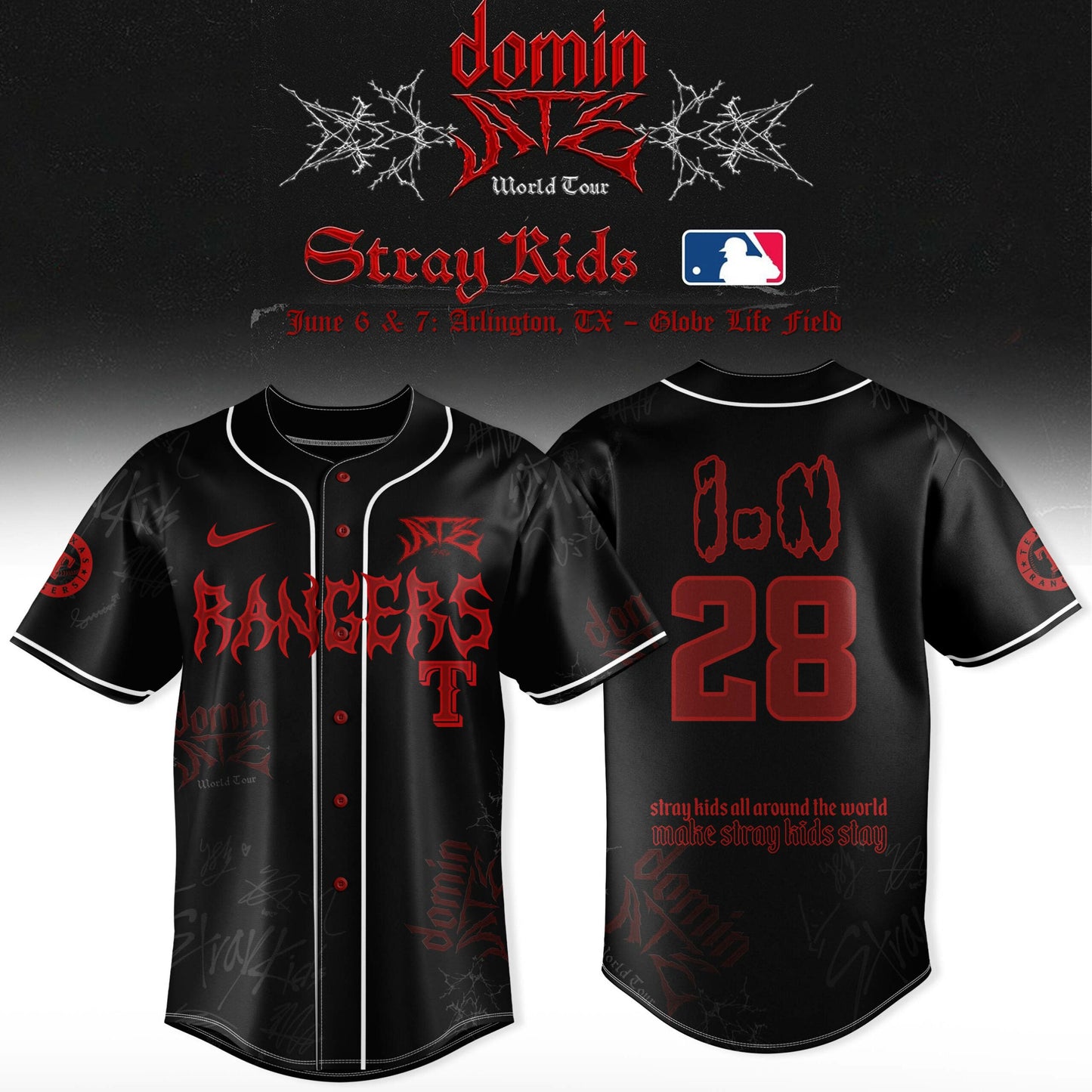 Texas Rangers x Stray Kids Word tour 2025