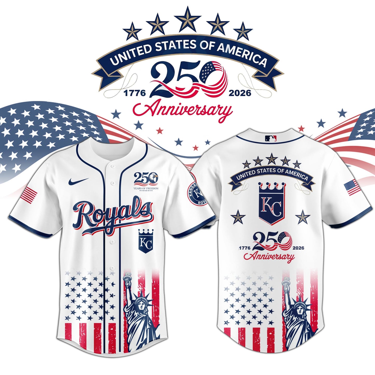 Kansas City Royals special America’s 250th Anniversary Limited Edition Jersey