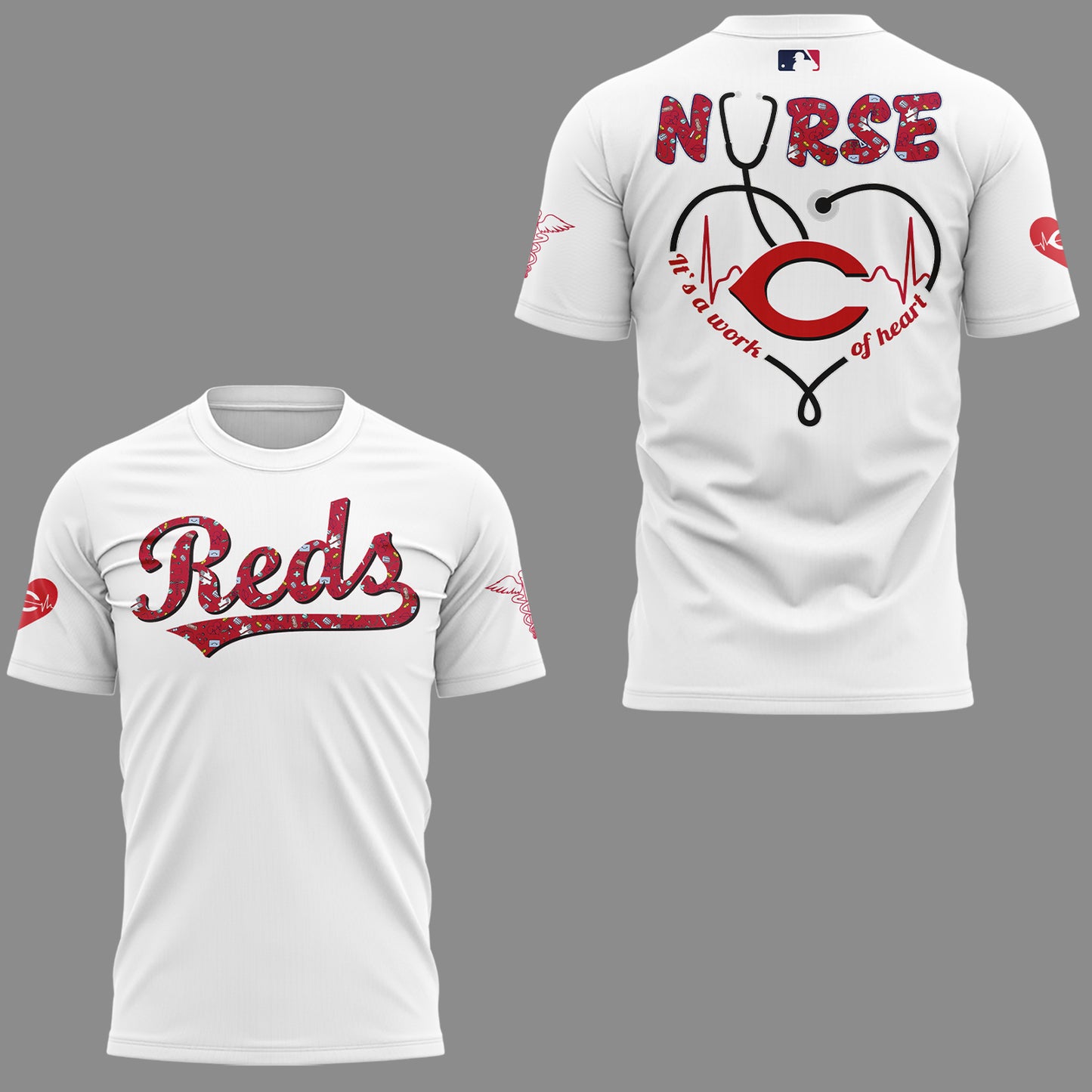 Cincinnati Reds Baseball White T-Shirt