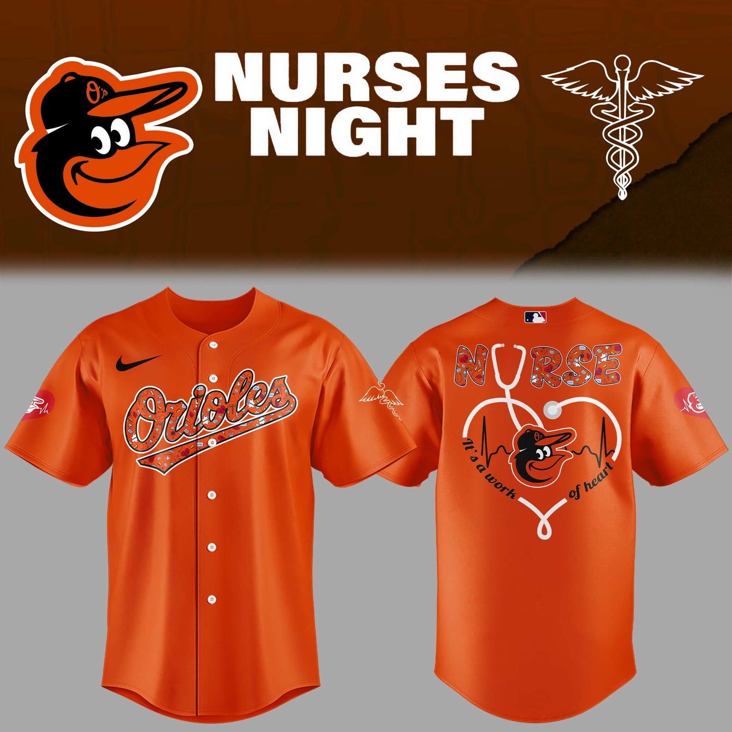 Baltimore Orioles Baseball Orange Jersey
