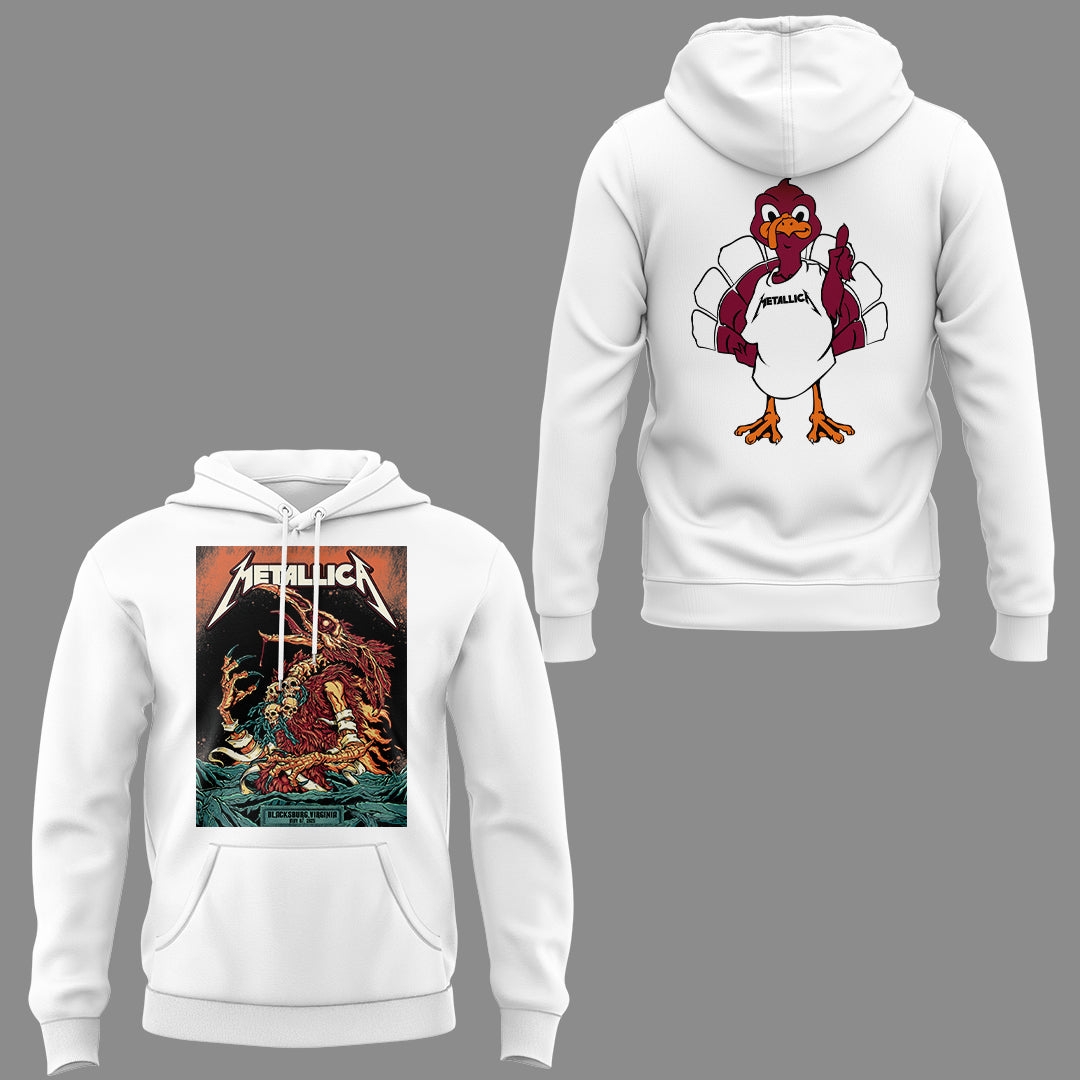 Virginia Tech Music Concert White Hoodie - Exit Light Enter Night Shirt