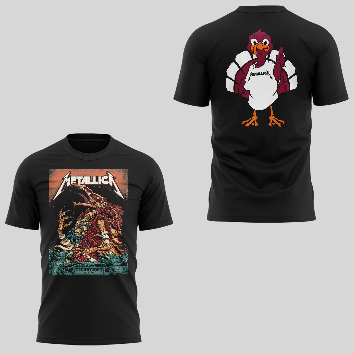 Virginia TechMusic Concert Black T-Shirt - Exit Light Enter Night Shirt