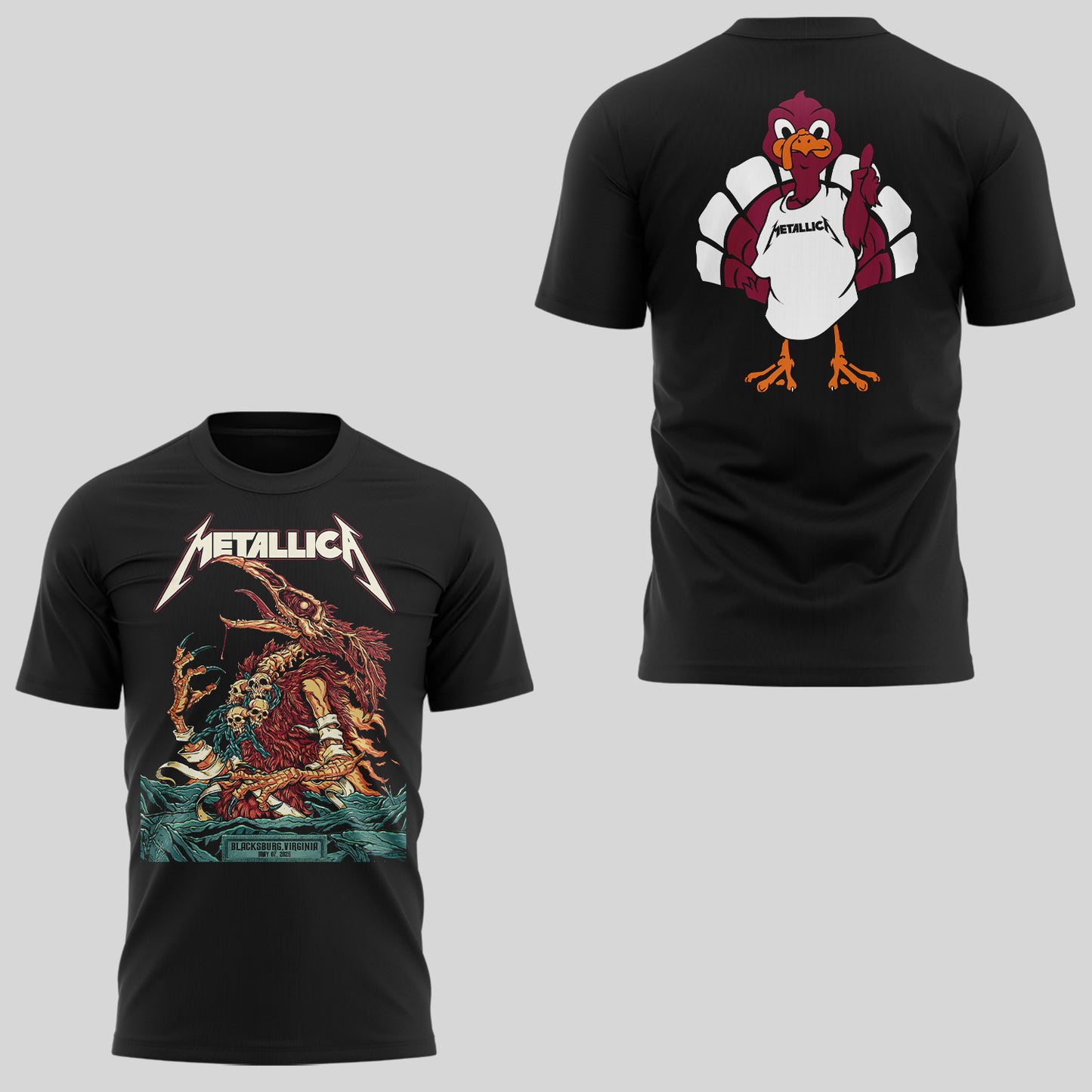 Virginia TechMusic Concert Black T-Shirt - Exit Light Enter Night Shirt