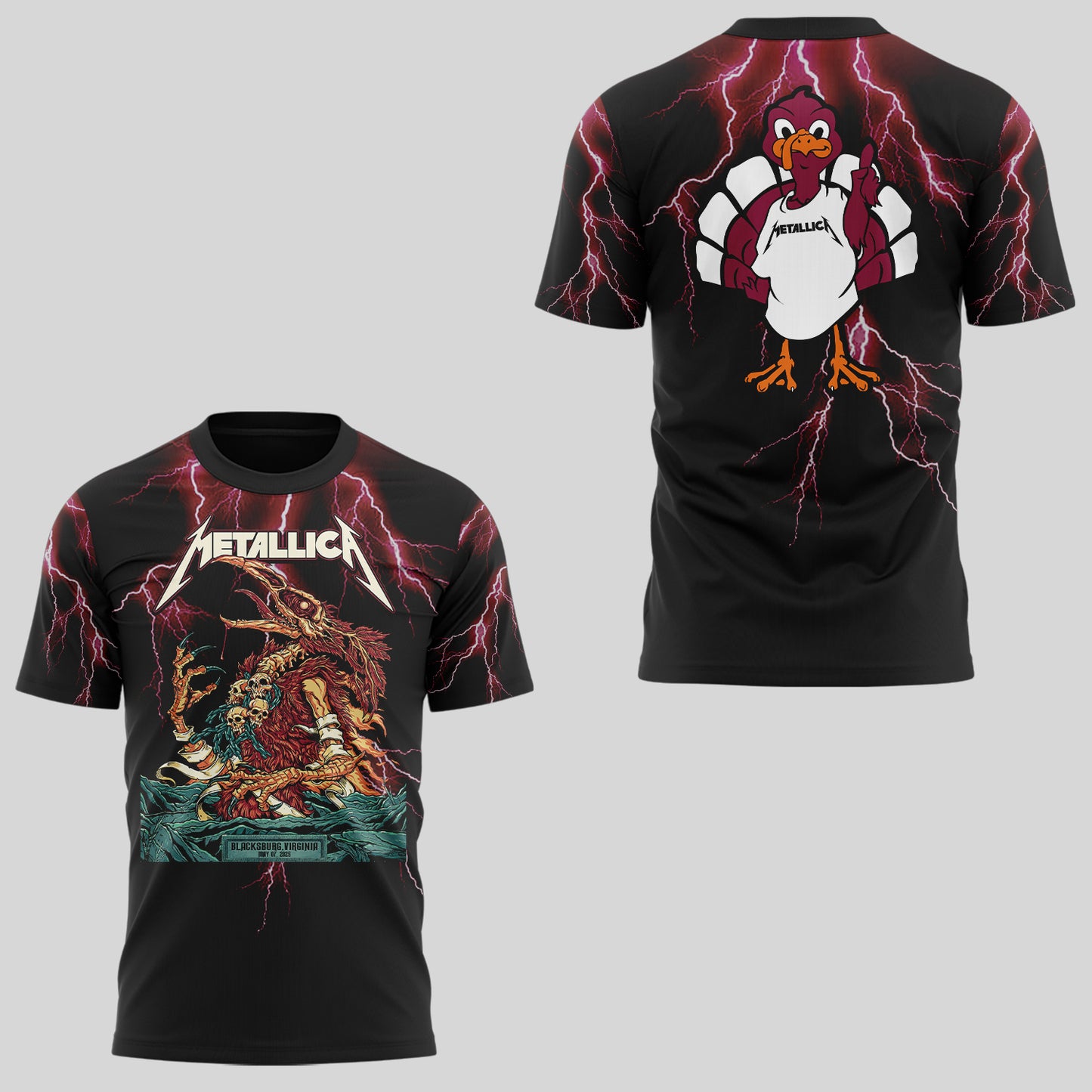 Virginia Tech Music Concert Black T-Shirt - Exit Light Enter Night Shirt