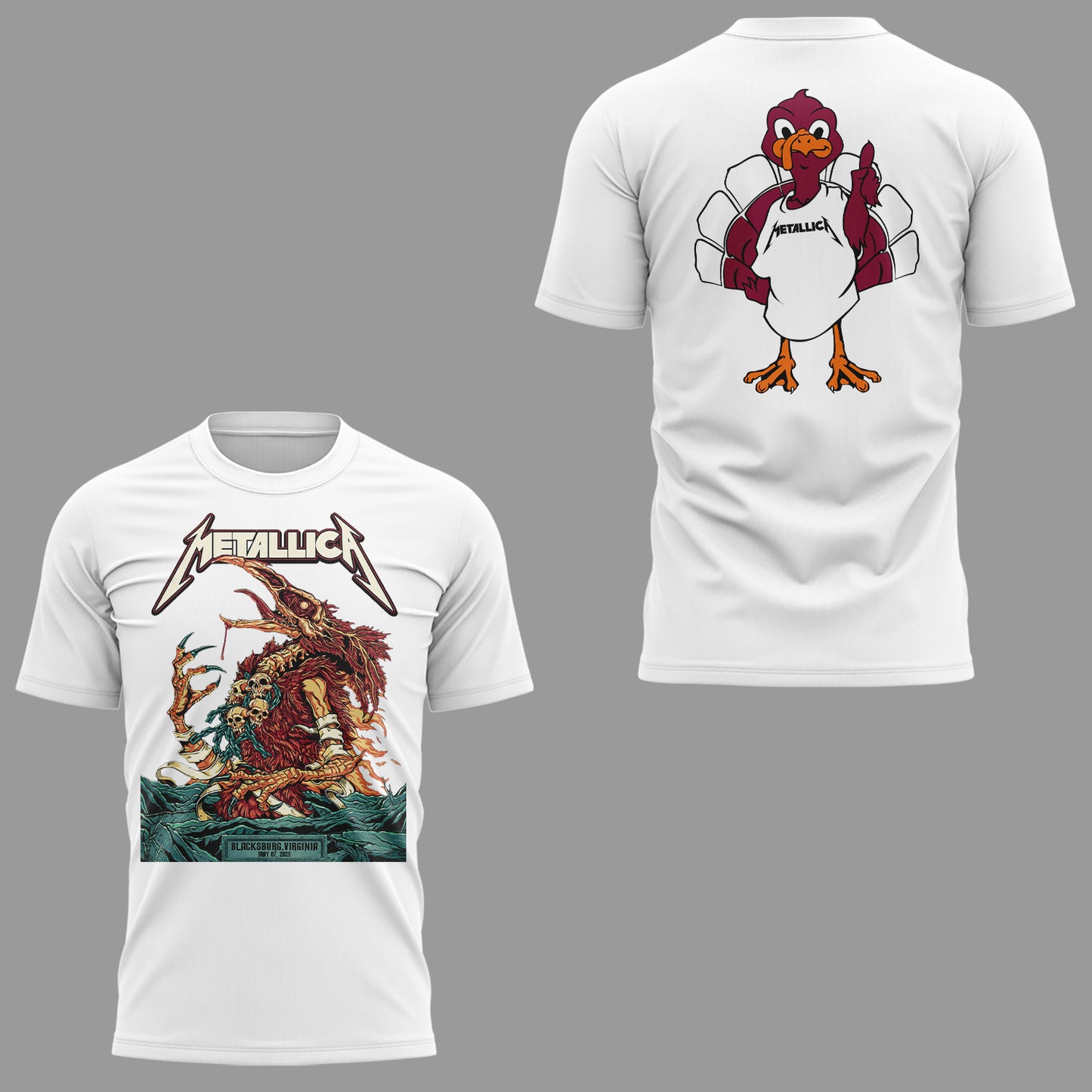 Virginia TechMusic Concert White T-Shirt - Exit Light Enter Night Shirt