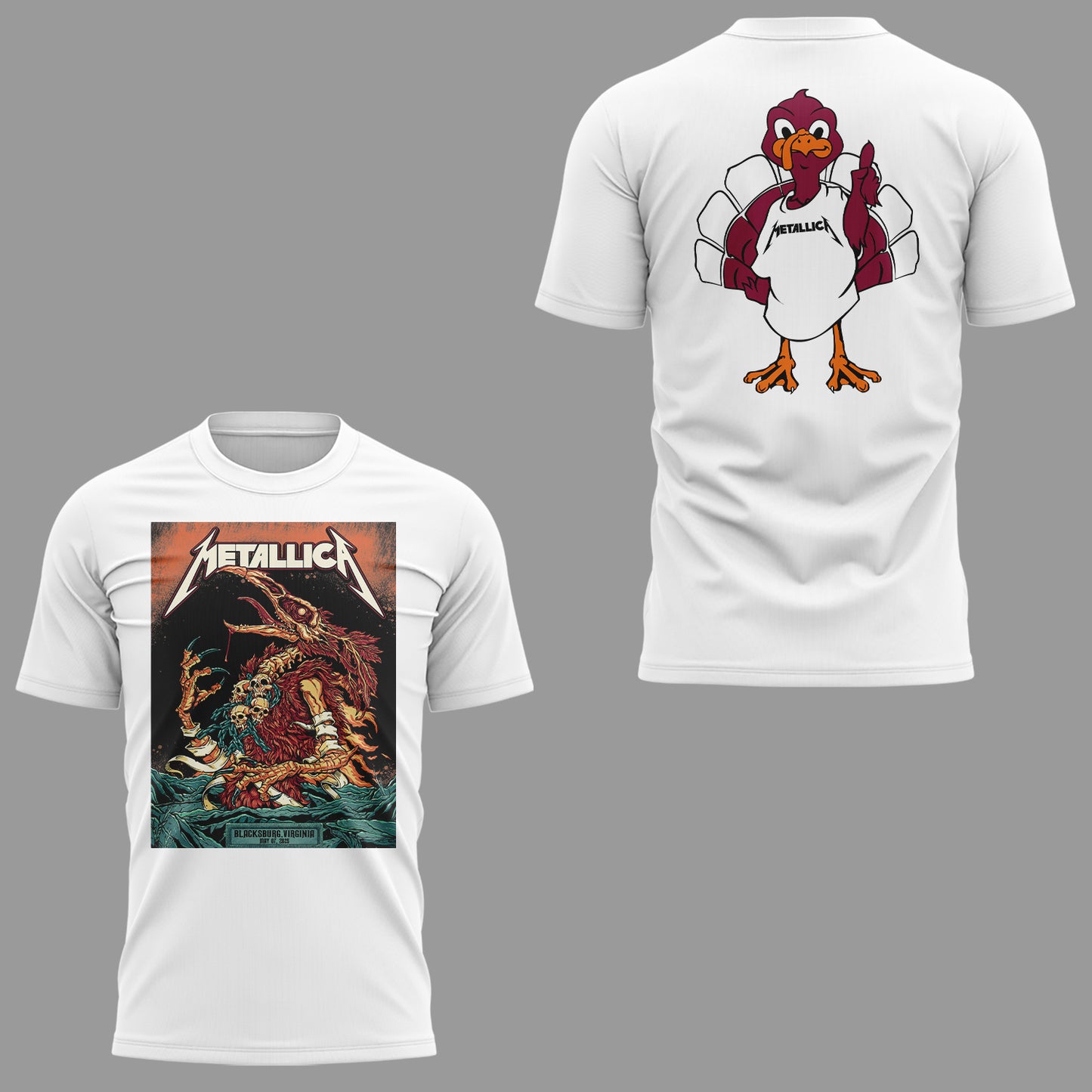 Virginia Tech Music Concert White T-Shirt - Exit Light Enter Night Shirt