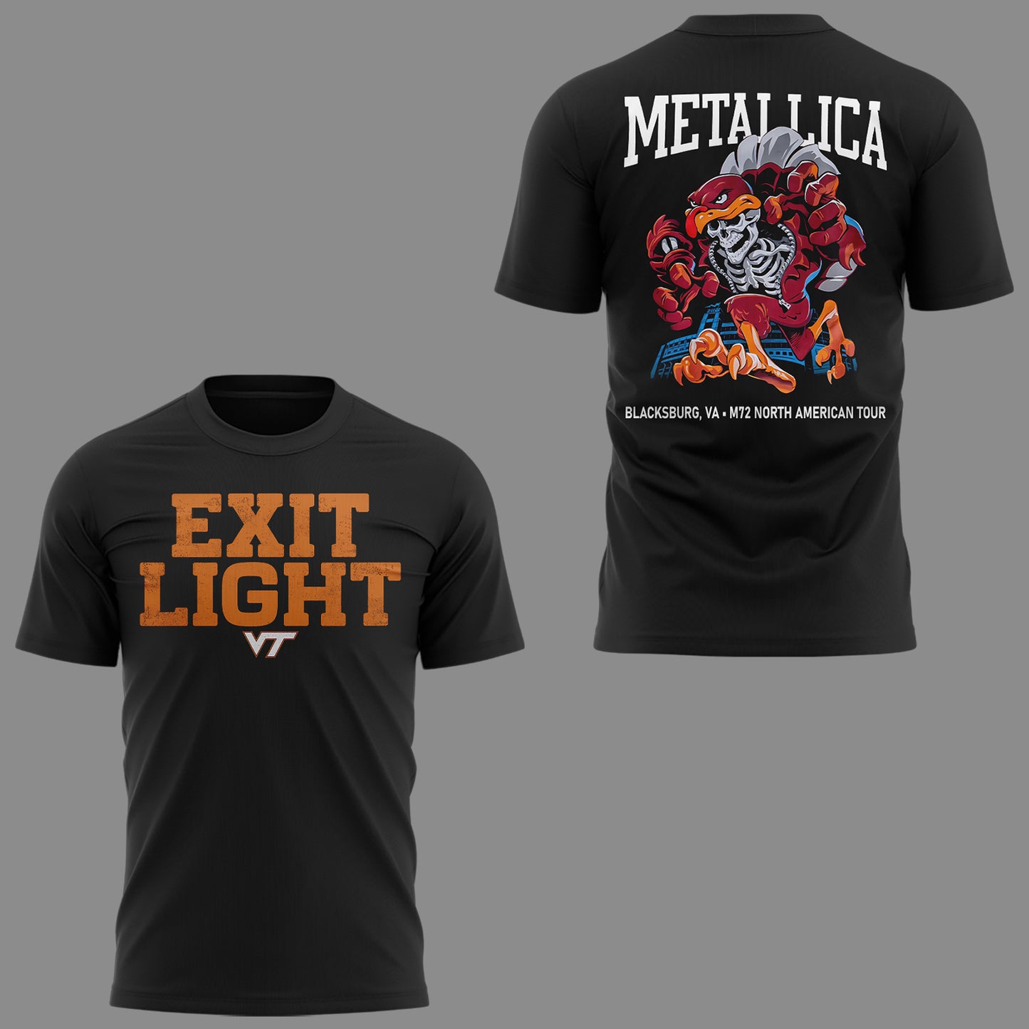 Virginia TechMusic Concert Black T-Shirt - Exit Light Enter Night Shirt