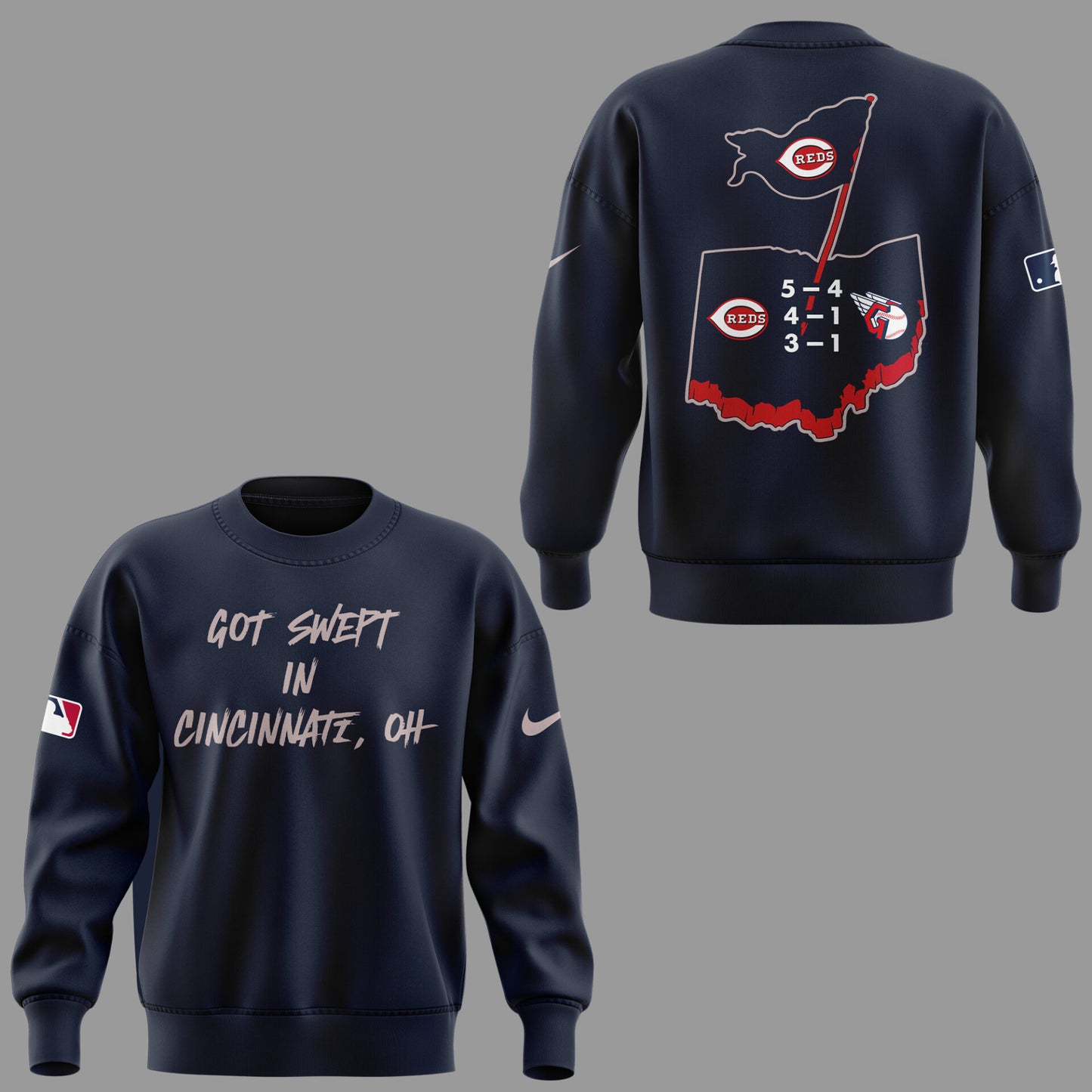 Cincinnati Reds "Got Swept In Cincinnati" 2025 Sweatshirt