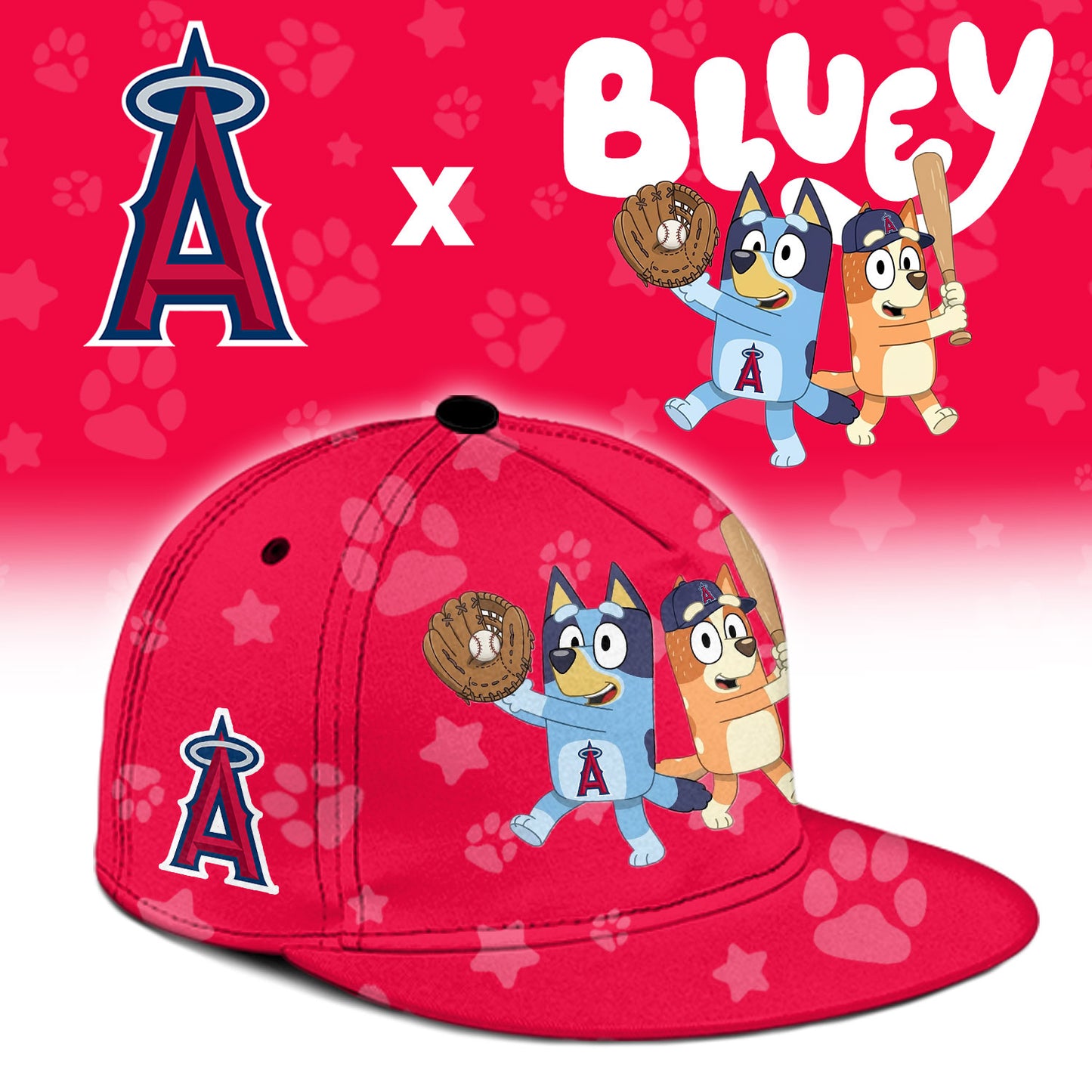 Los Angeles Angels Bluey Night Game Limited Baseball Jersey