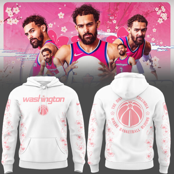 Washington Wizards Merch - Cherry Blossom Hoodie - City In Bloom Collecions
