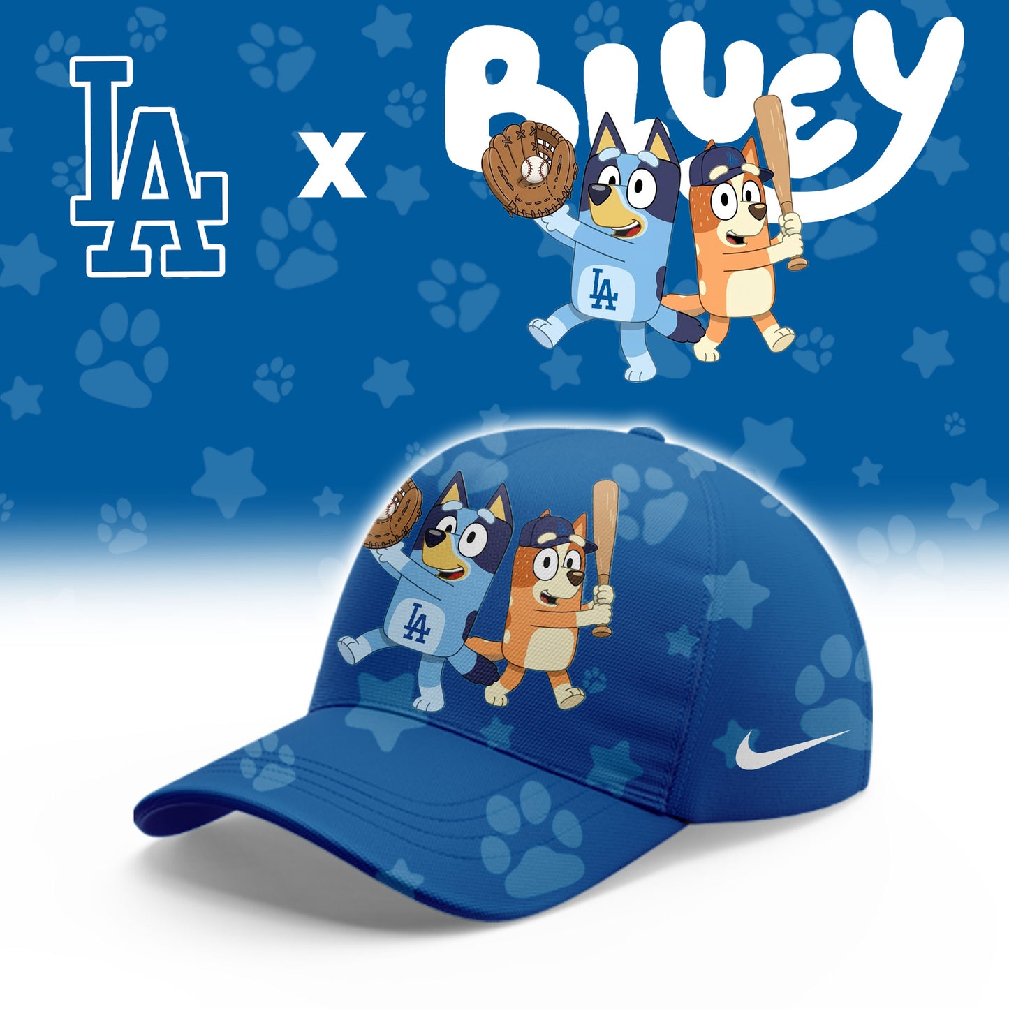 Los Angeles Dodgers Bluey Night Game Limited Hoodie