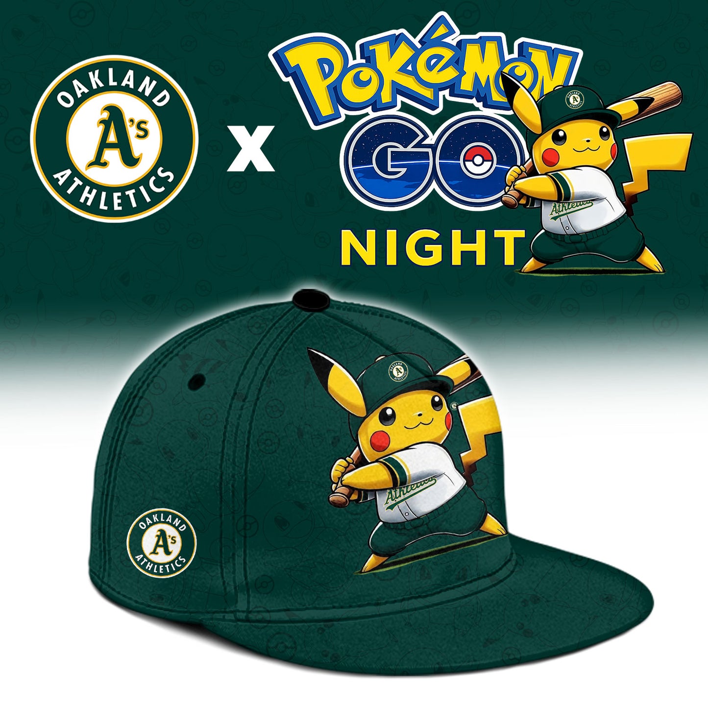 Athletics Pokemon GO Night Limited Baseball Jersey