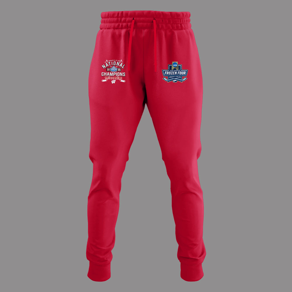 Wisconsin Badgers 2025 Women's Hockey Tournament Champions Hoodie