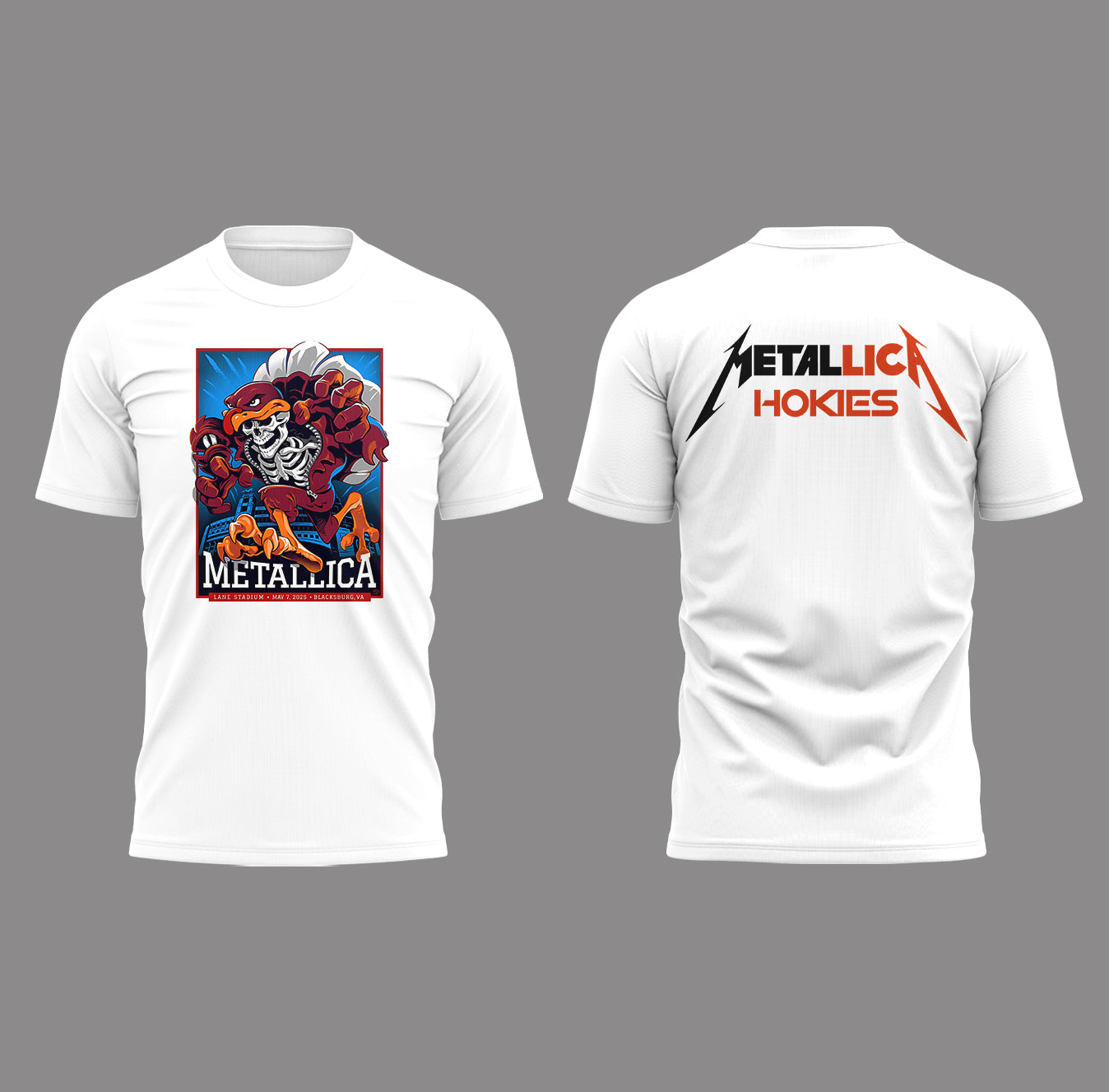 Metallica x Virginia Tech "Lane Rocked" T-Shirt - Exit Light Enter Night Shirt