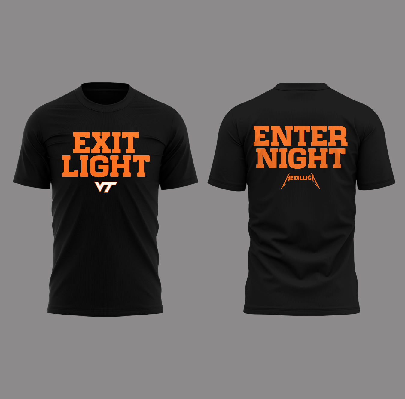 Virginia Tech Music Concert Black T-Shirt - Exit Light Enter Night Shirt