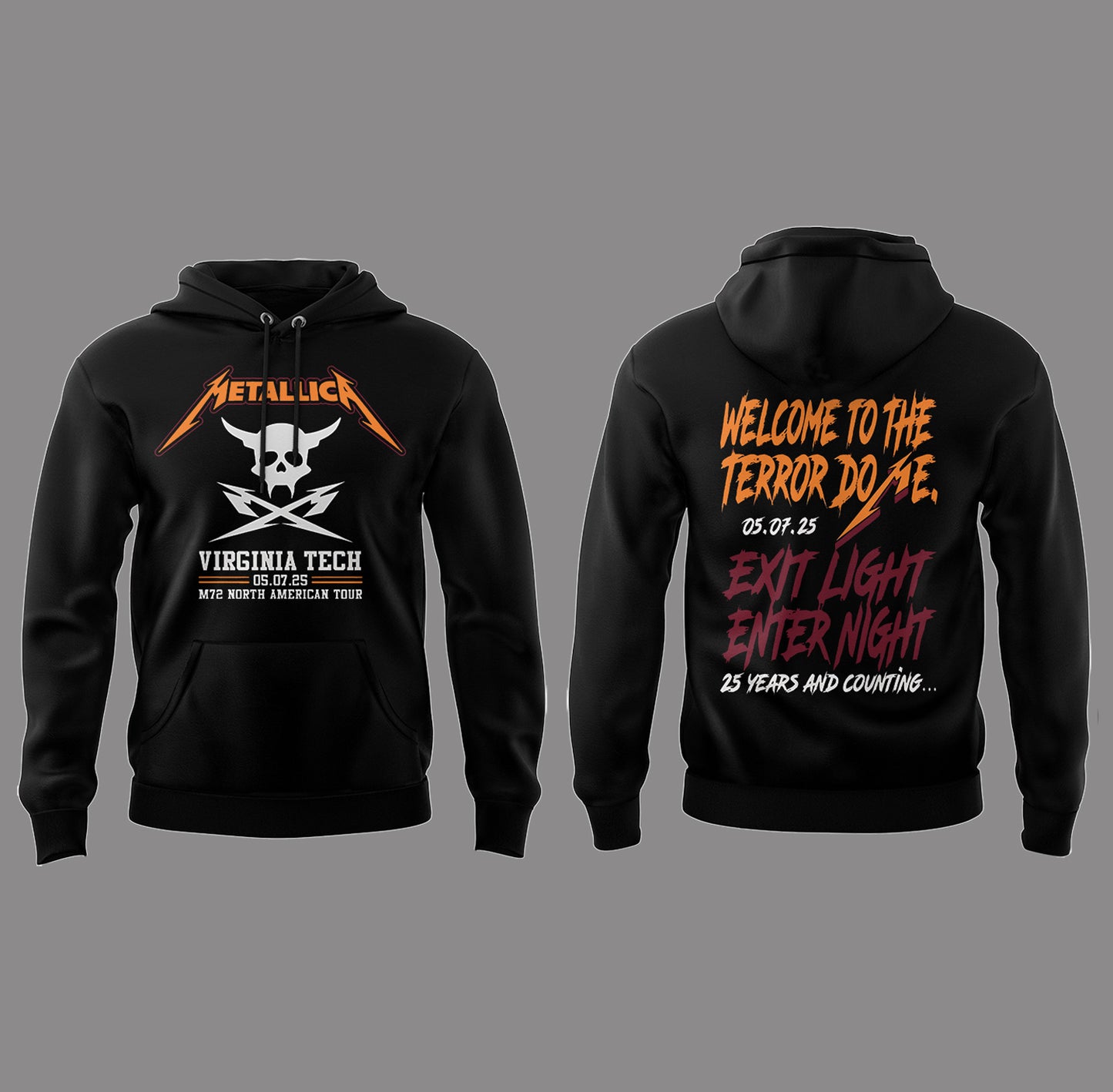Virginia Tech Music Concert Black Hoodie - Exit Light Enter Night Shirt