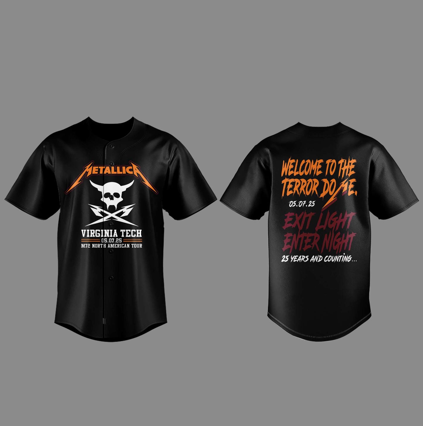 Virginia Tech Music Concert Black Jersey - Exit Light Enter Night Shirt
