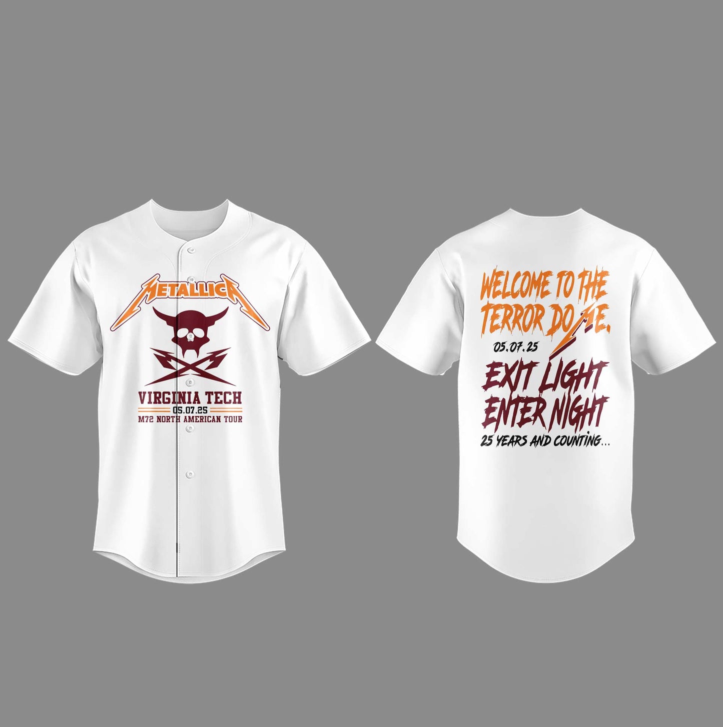 Virginia Tech Music Concert White Jersey - Exit Light Enter Night Shirt