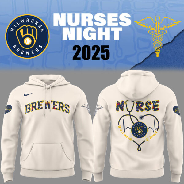 Milwaukee Brewers Baseball Hoodie For Nurses Night 2025 Season