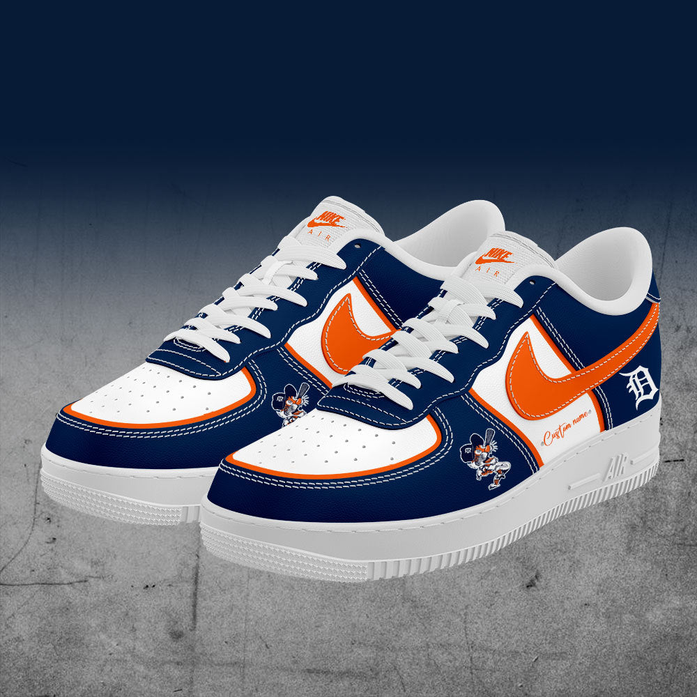 Detroit Tigers AF1 Sneakers Gifts For Detroit Tigers Fans Custom Name