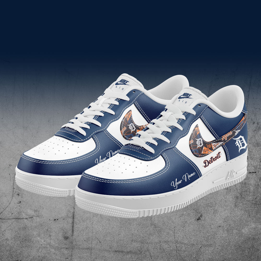 Detroit Tigers AF1 Sneakers Gifts For Detroit Tigers Fans Custom Name