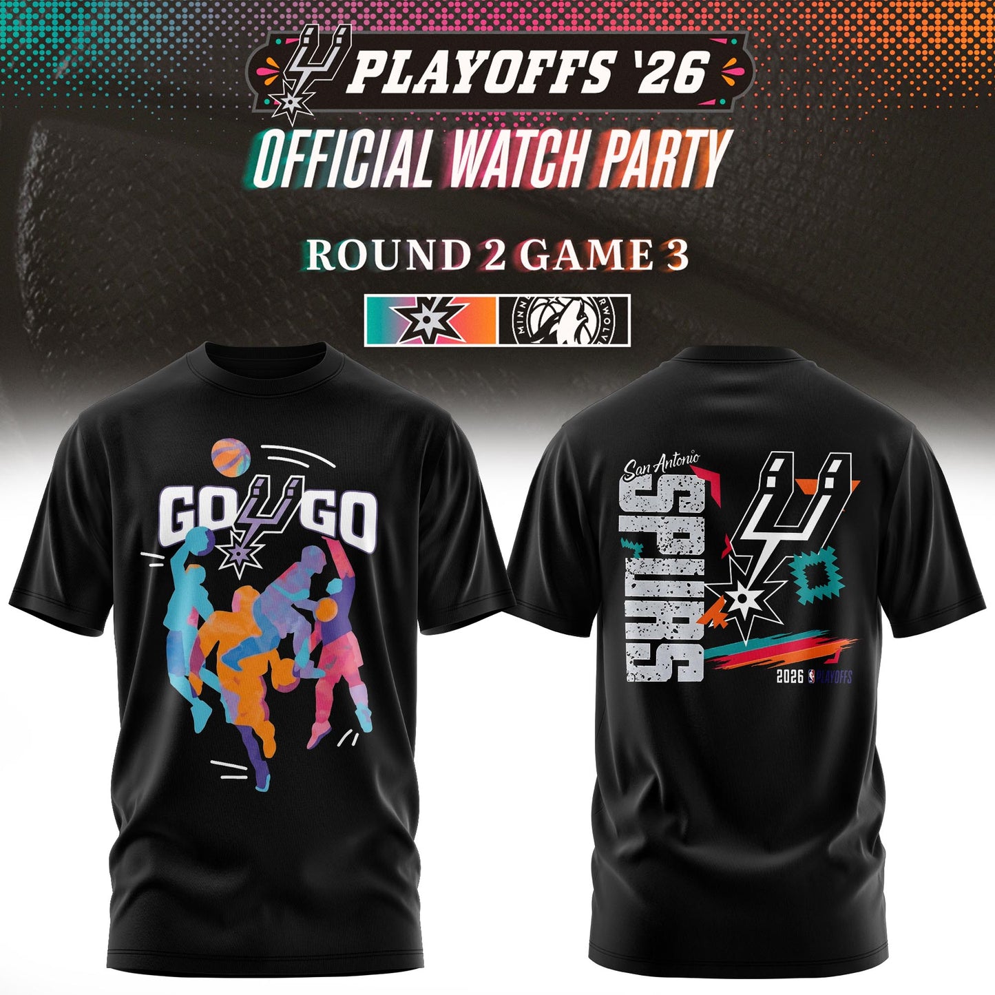2026 Game3 San Antonio Spurs Playoffs Tee | NC19