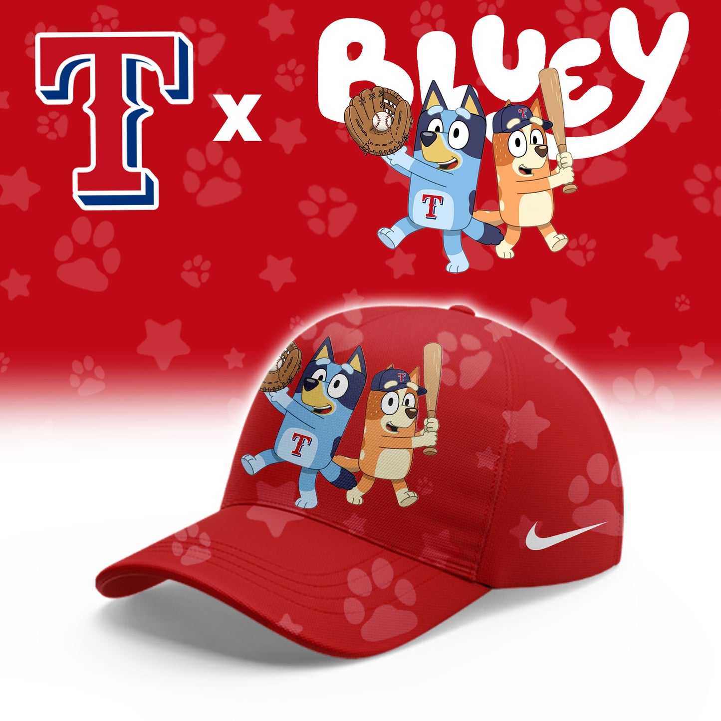 Texas Rangers Bluey Night Game Limited Hoodie