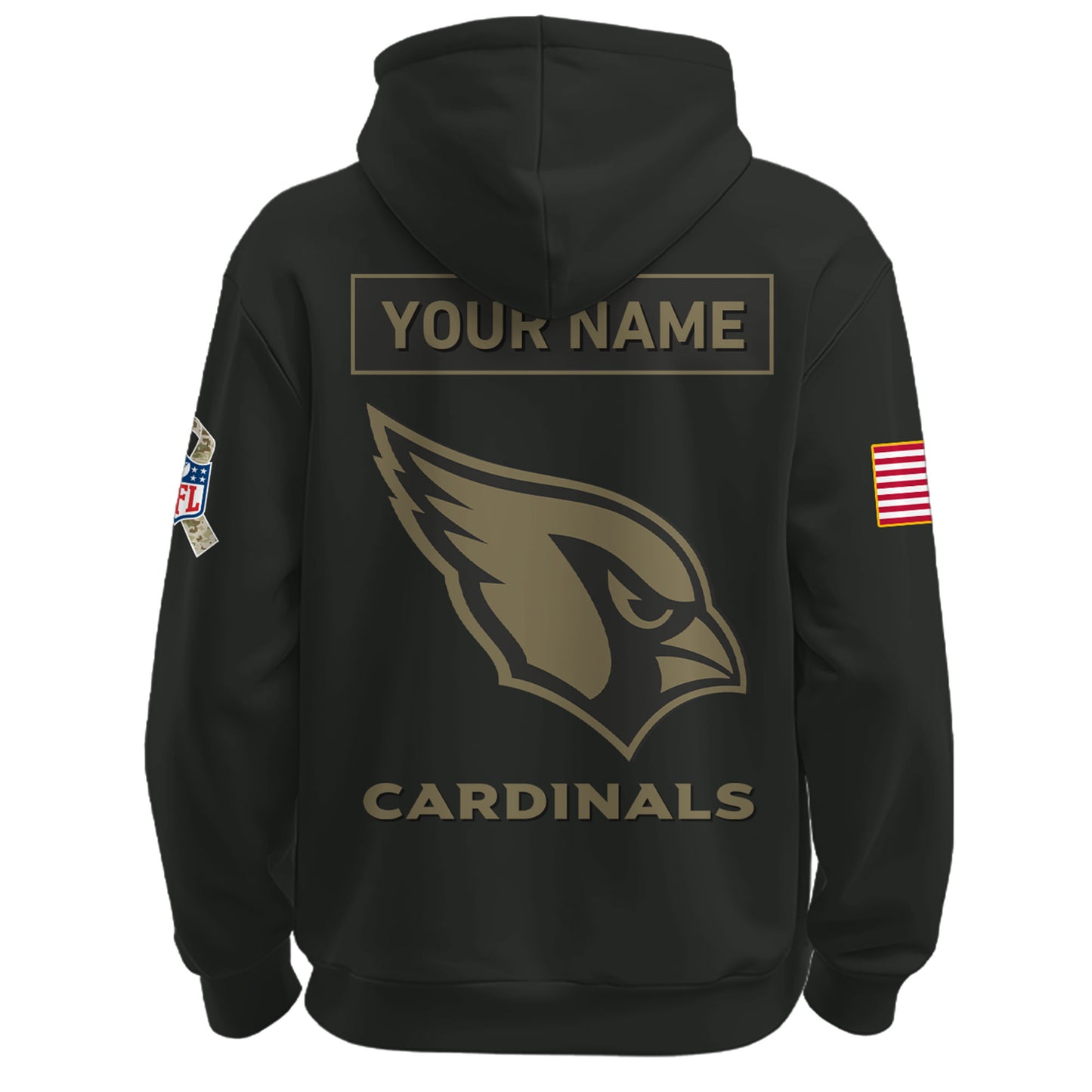 Arizona Cardinals Black 2025 Salute to Service Hoodie