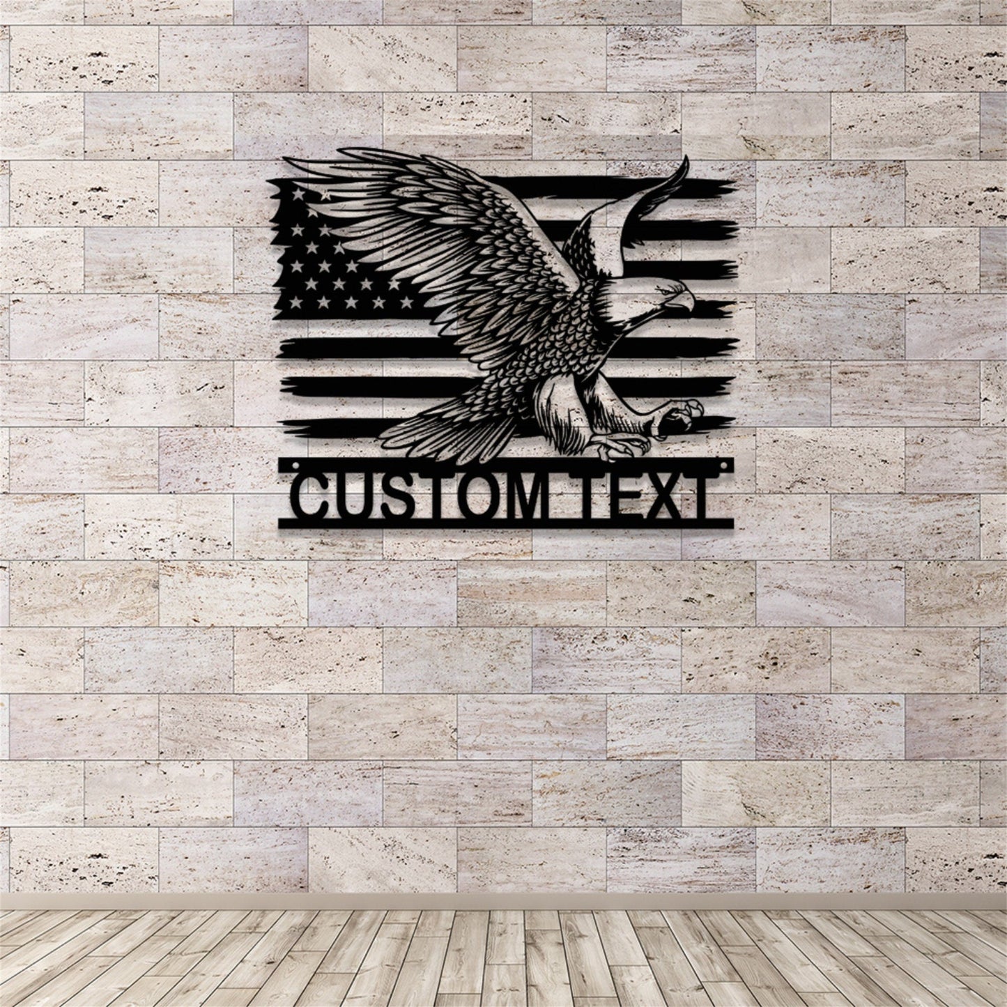 Custom Eagle Metal Sign with LED Lights,American Flag Eagle Metal Wall Art,American Eagle Wall Decor,Personalized USA Eagle Sign,Birds Sign