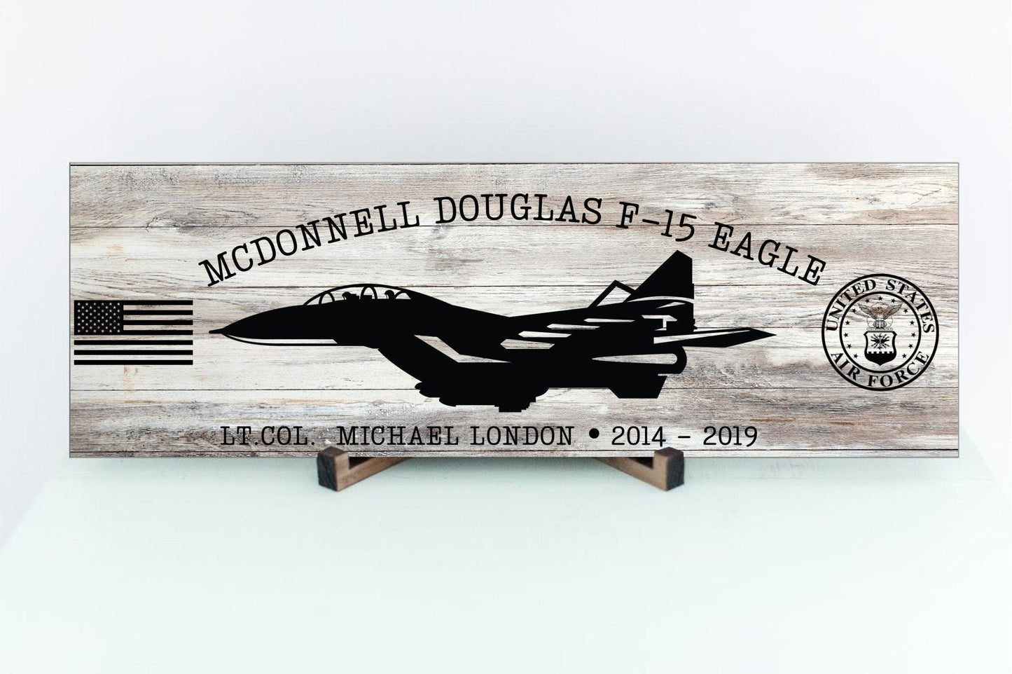 Air Force Veteran Wood Sign, Veterans Gift, Airforce Gifts For Men, Fathers Day Gift For Veteran Dad, Fighter Aircraft Sign, Personalized