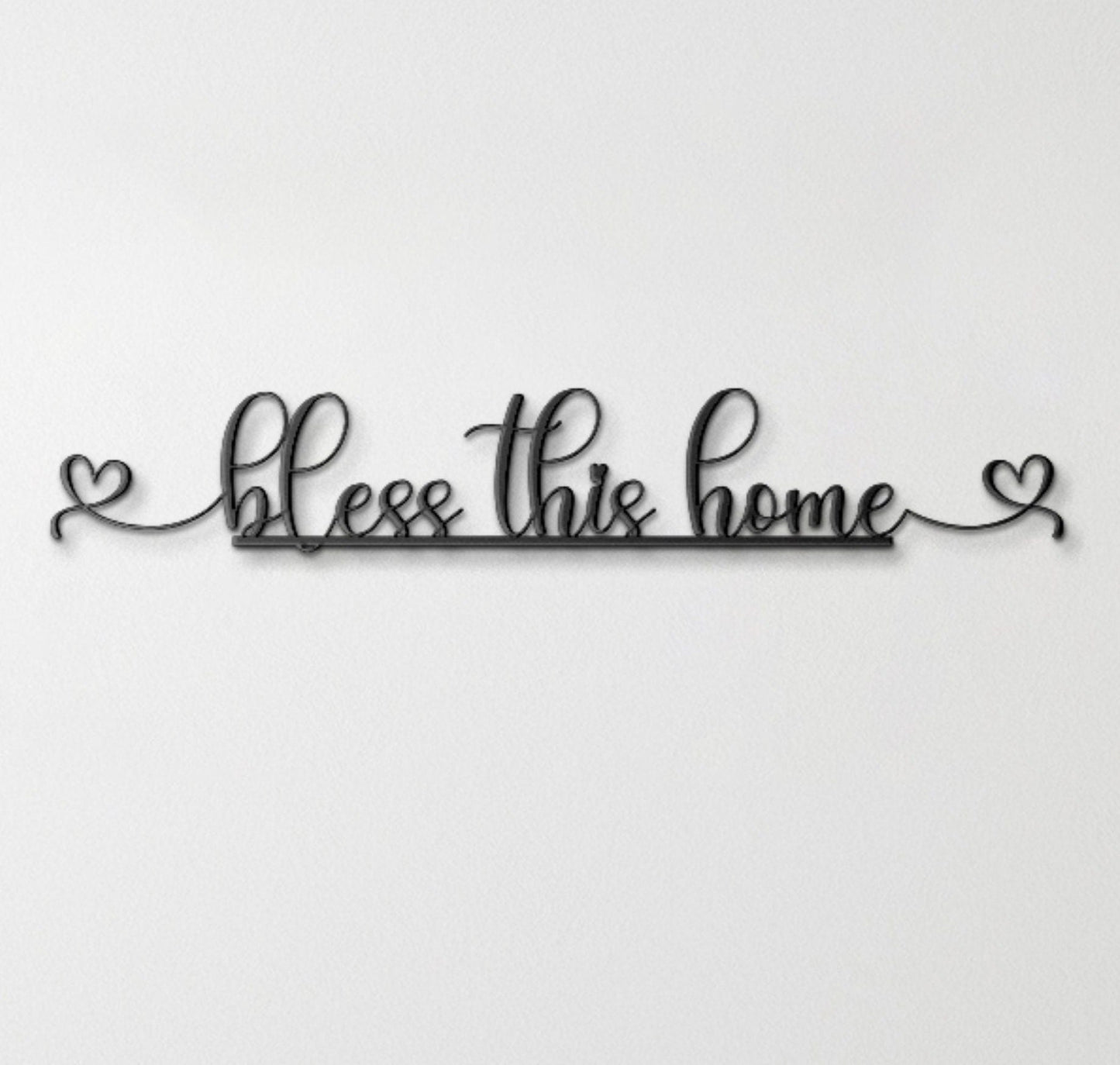 Bless This Home Metal Decor, Large Bless Our Home Sign, Housewarming Gift, New Home Gift, Wall Hanging Metal Art, Bless This Home Wall Art