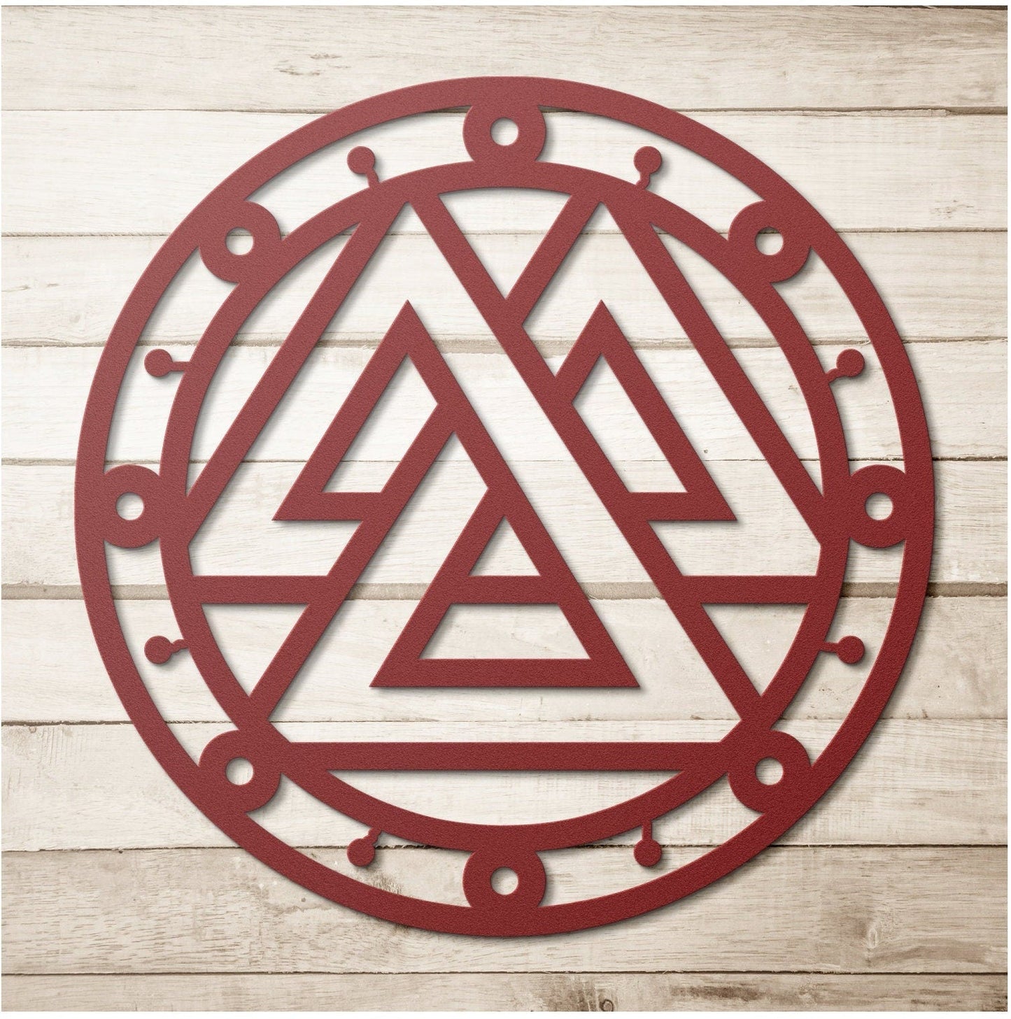 Viking Metal Wall Art, Valknut Symbol Metal Sign, Viking Sign Decor, Nordic Metal Art, Scandinavian Viking Symbol, Metal Nordic Sign Decor