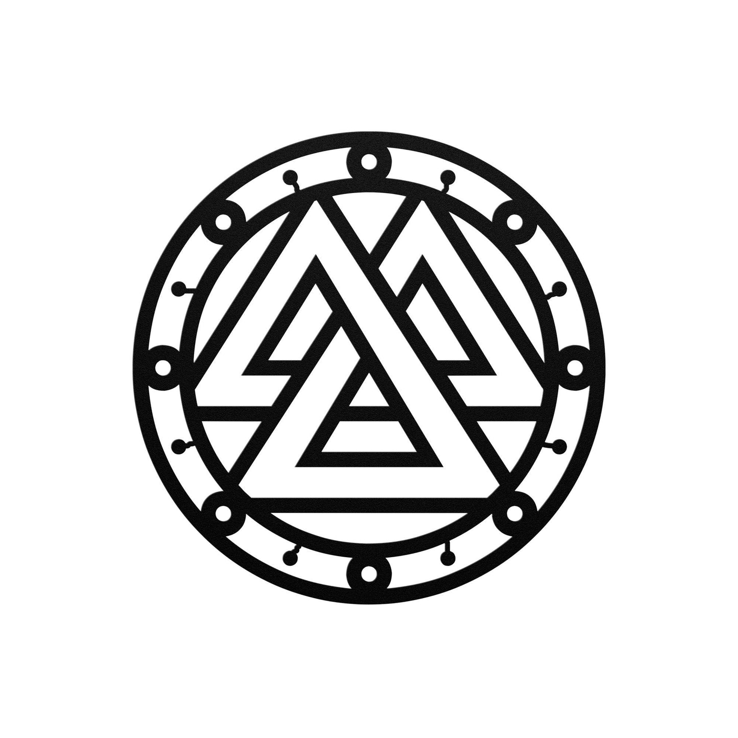 Viking Metal Wall Art, Valknut Symbol Metal Sign, Viking Sign Decor, Nordic Metal Art, Scandinavian Viking Symbol, Metal Nordic Sign Decor