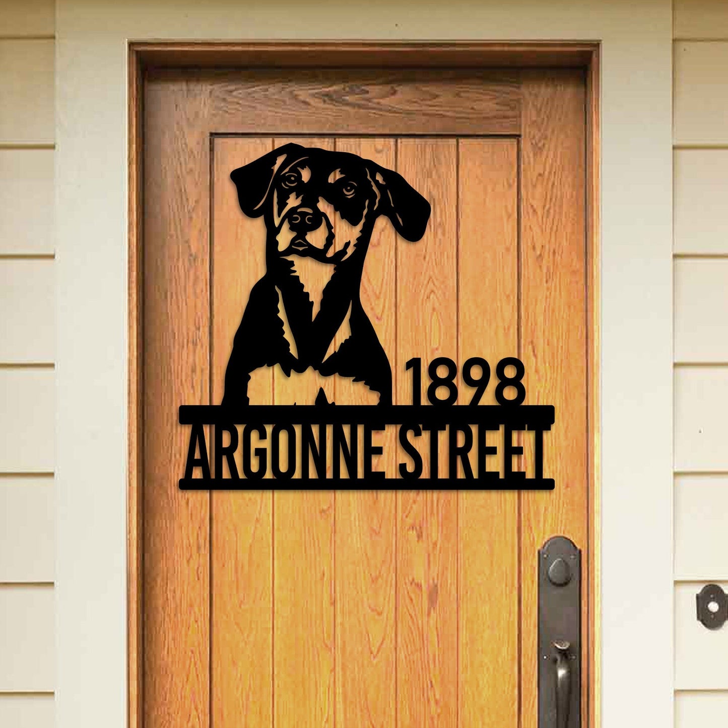 Custom American Leopard Hound Metal Sign with Led Lights, Dog Lover Gift, Dog Breed Sign, Dog Owner Sign, Fence Decor, Patio Porch Hanging