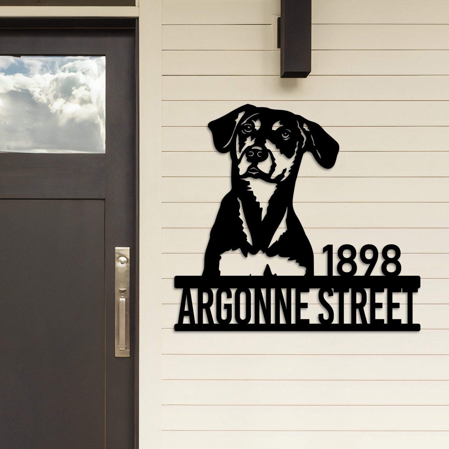 Custom American Leopard Hound Metal Sign with Led Lights, Dog Lover Gift, Dog Breed Sign, Dog Owner Sign, Fence Decor, Patio Porch Hanging