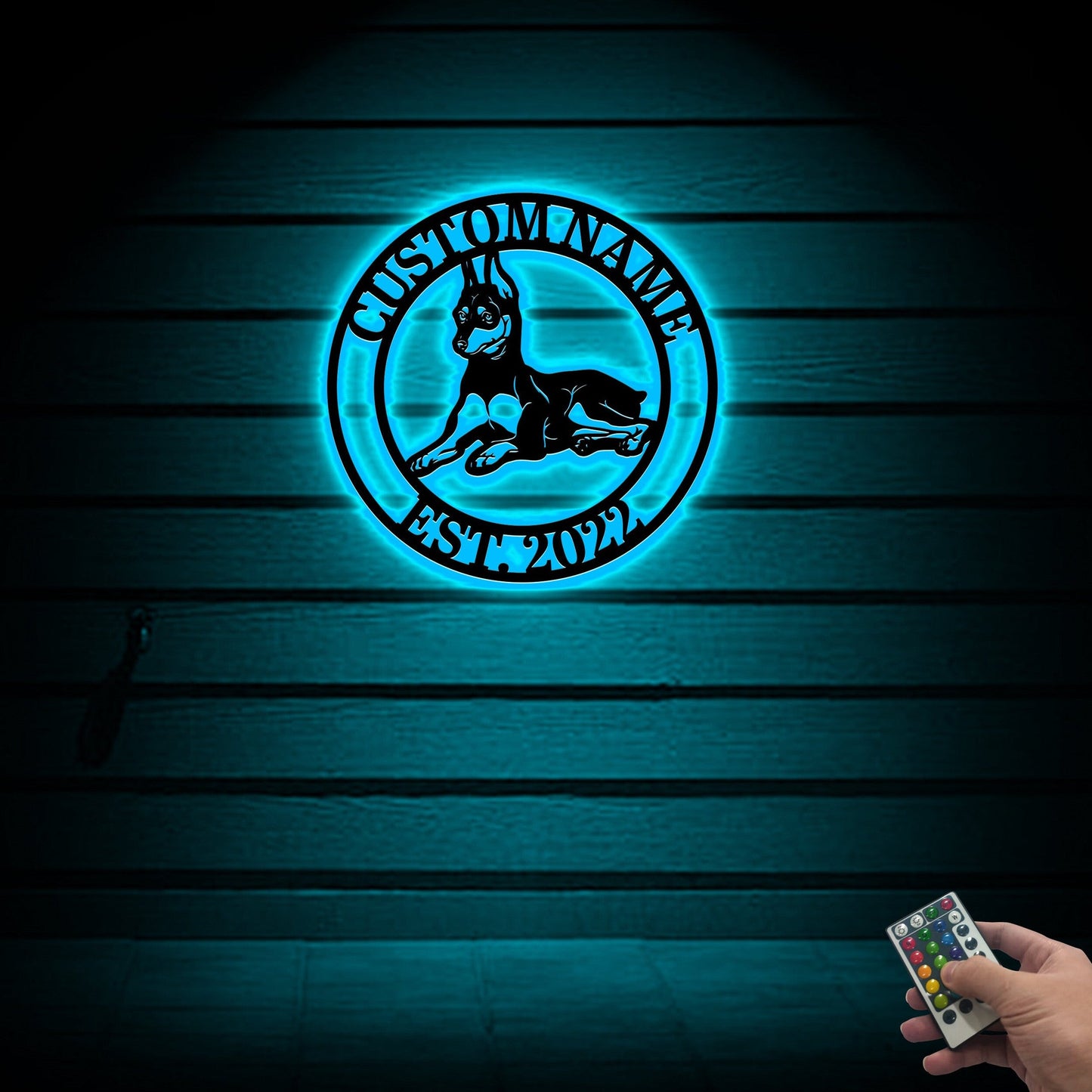 Custom Miniature Pinscher Dog Metal Sign with Led Light, Miniature Pinscher Lover, Miniature Pinscher Gift, Dog Lover Gift, Metal Dog Sign